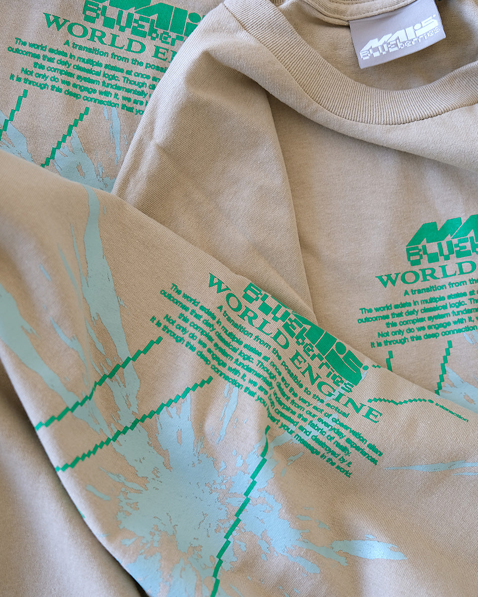 World Engine T-Shirt in Silica, Green and Grey